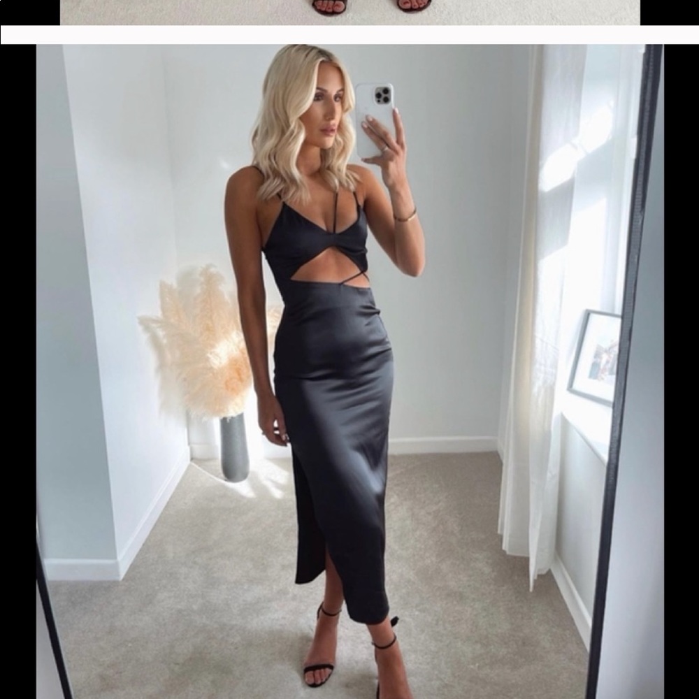 Zara asymmetrical midi dress